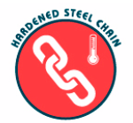 Hardened steel chain